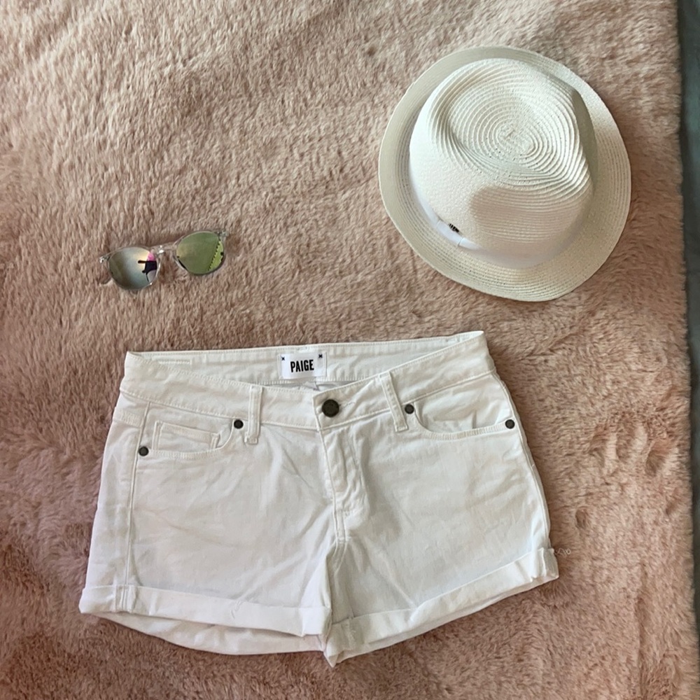 White PAIGE Denim Shorts